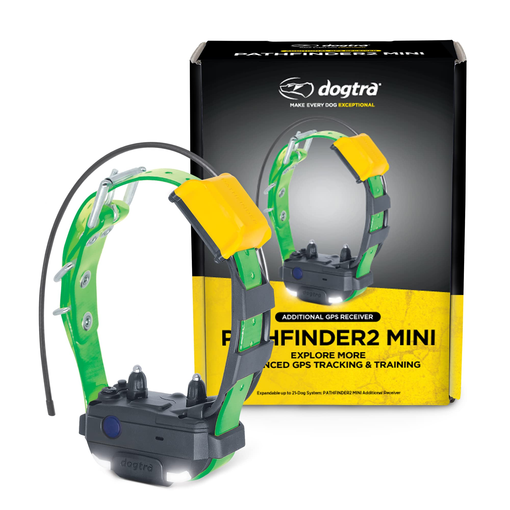 Dogtra - PATHFINDER 2 MINI Additional Receiver, Dog Tracking & Training E-Collar, Green