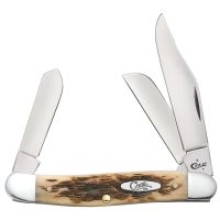 Case Knives - Smooth Antique Bone Mini Trapper