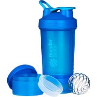 BlenderBottle - ProStak Bottle W/ Organizer & Storage, 22oz, Cyan