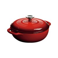 Lodge - 3 Quart Red Enameled Cast Iron Dutch Oven