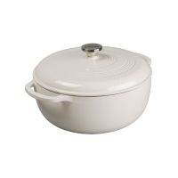 Lodge - 7.5 Quart Oyster Enameled Cast Iron Dutch Oven